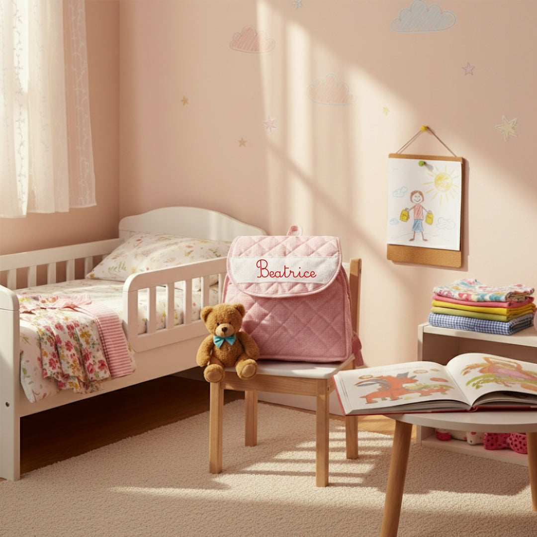 Zainetto rosa in cotone