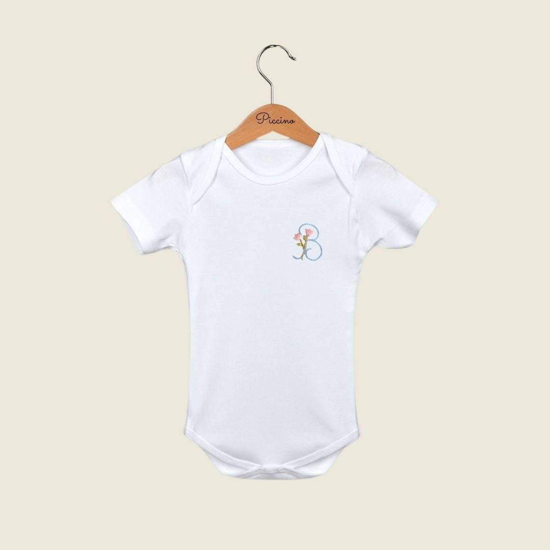 Body personalizzato iniziale floreale - Piccino store