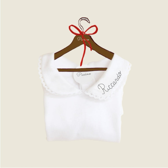 Body con colletto ricamo grigio - Piccino store