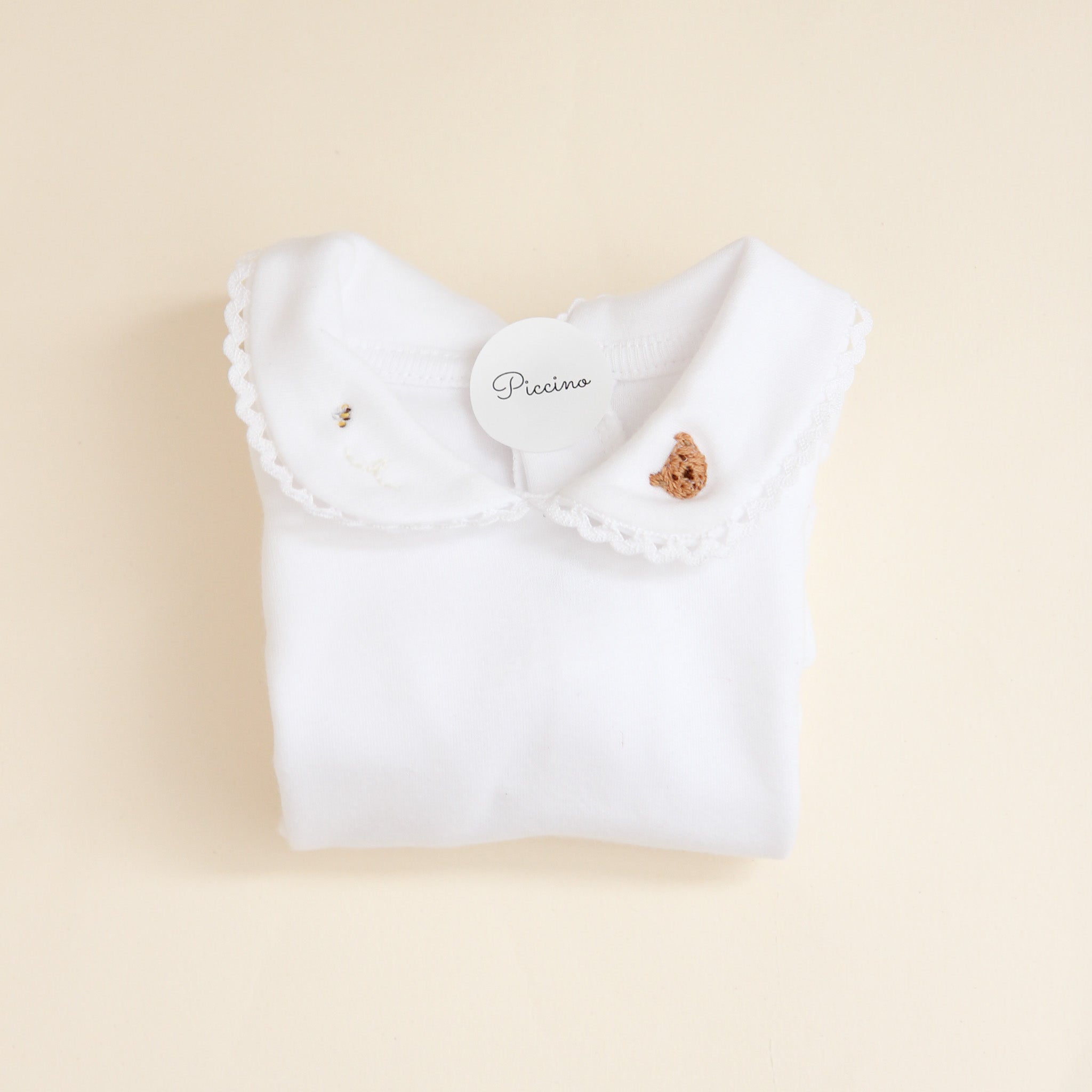 Bodysuit with long sleeve collar