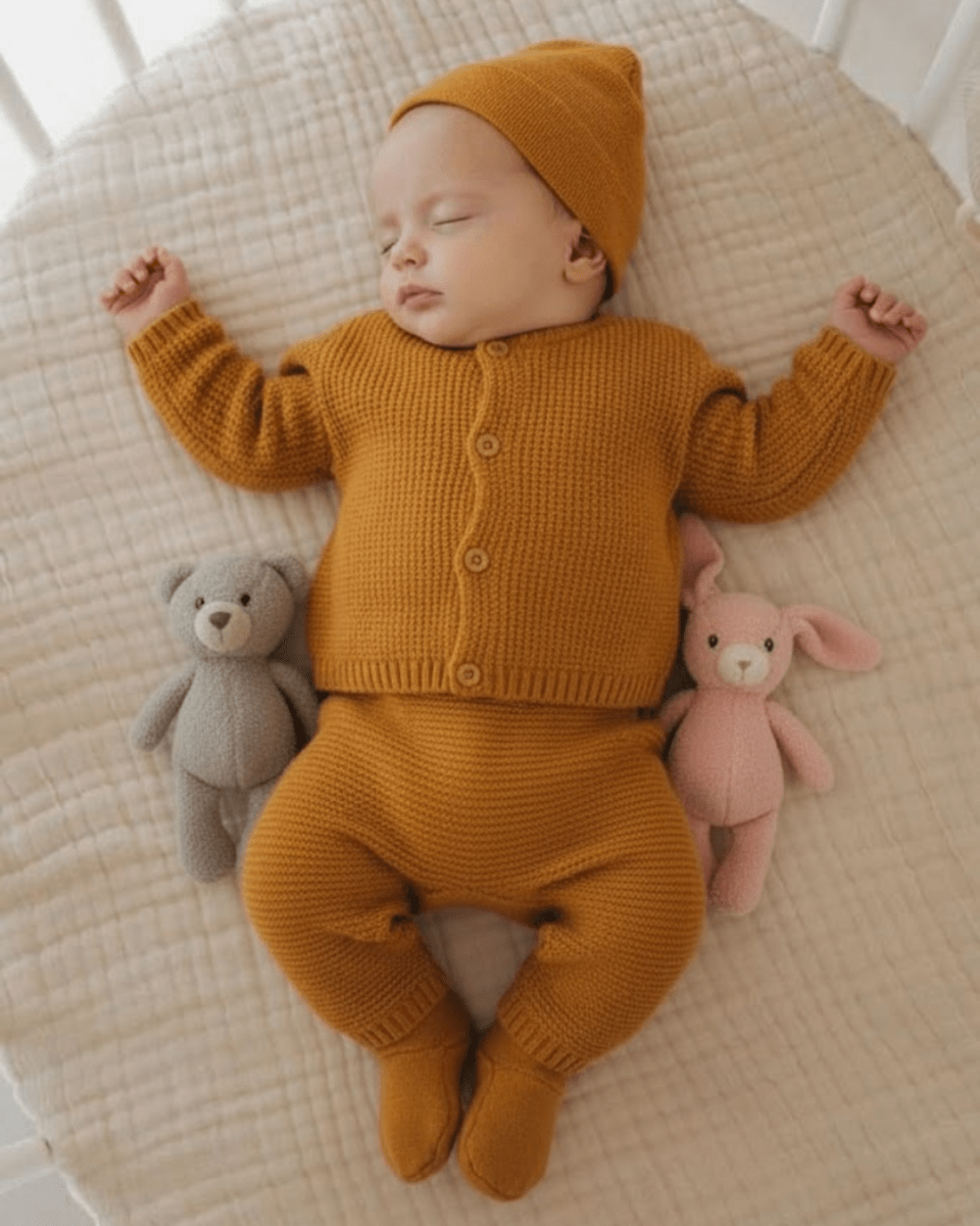 Completo senape in cashmere - Piccino store