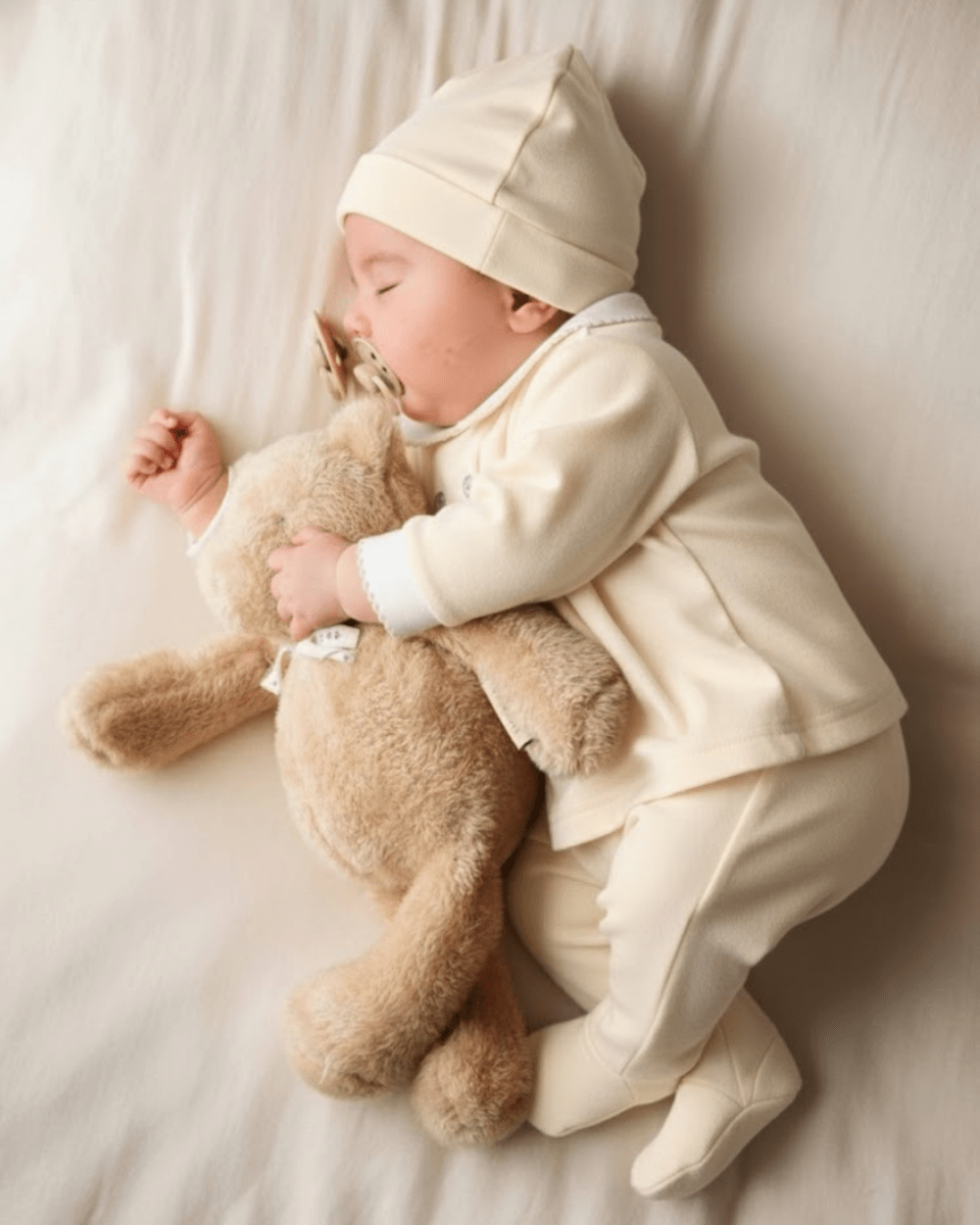 Completo in ciniglia panna personalizzato - Piccino store