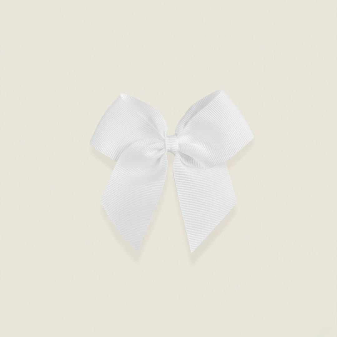 Fermaglio capelli con fiocco grosgrain bianco - Piccino store