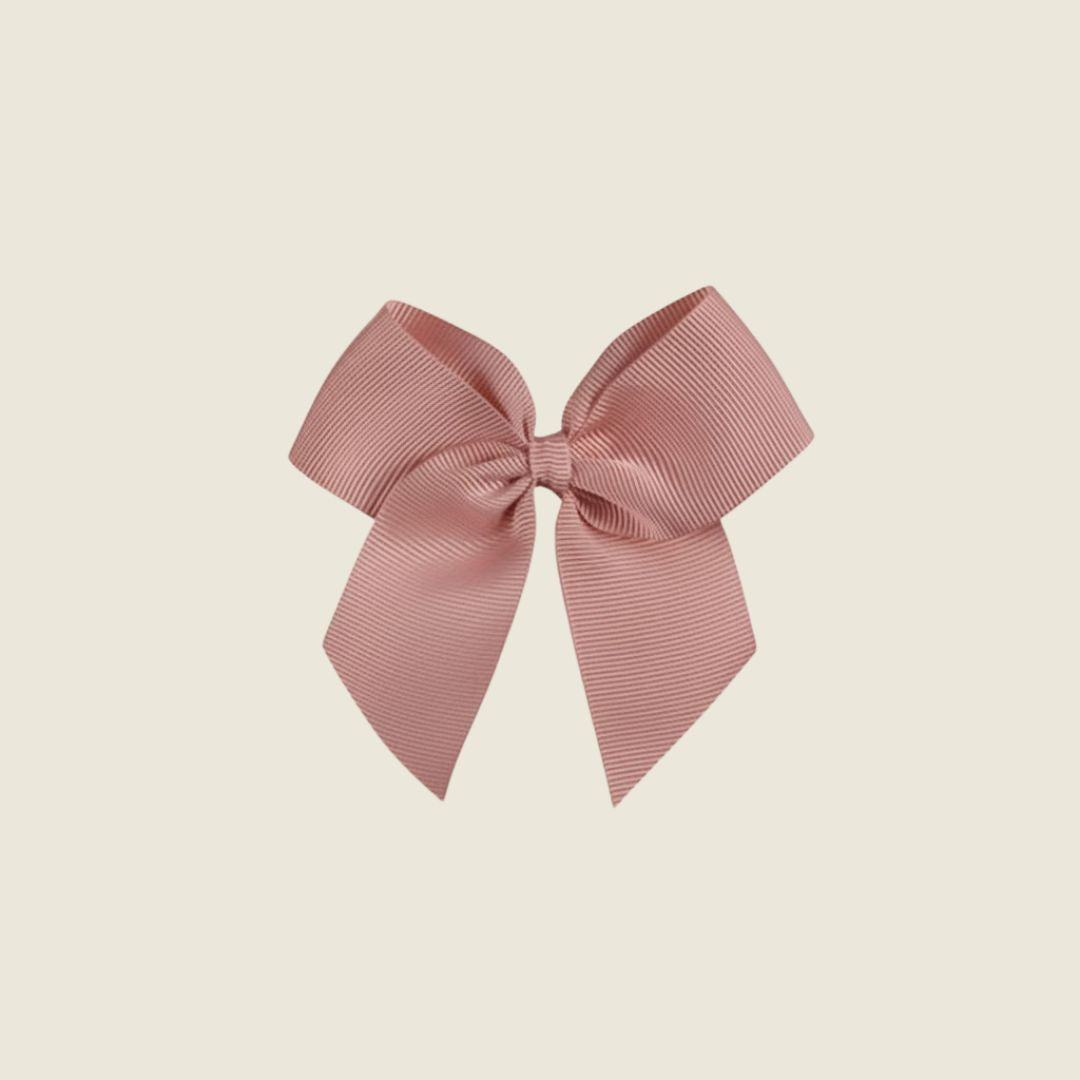 Fermaglio capelli con fiocco grosgrain Rose - Piccino store