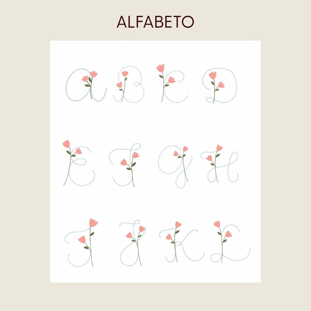 Body personalizzato iniziale floreale - Piccino store