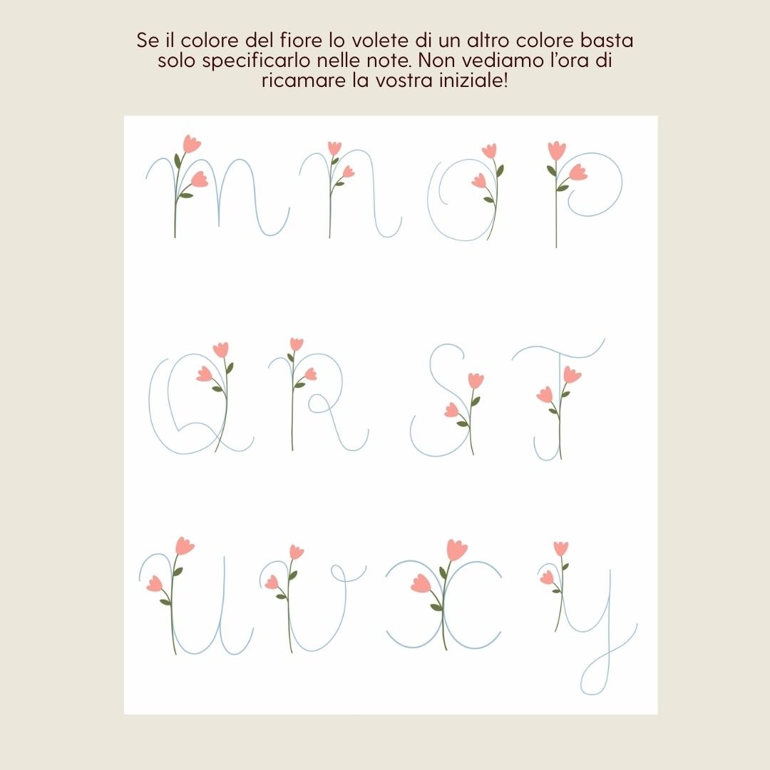 Body personalizzato iniziale floreale - Piccino store