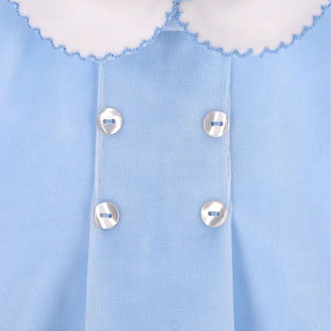 Completo in ciniglia azzurro personalizzato - Piccino store