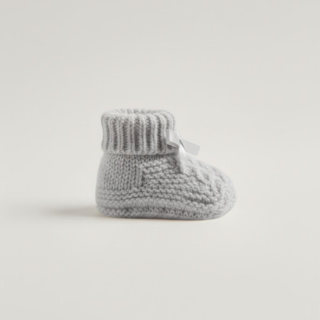 Babbucce fiocco grigio - Piccino store