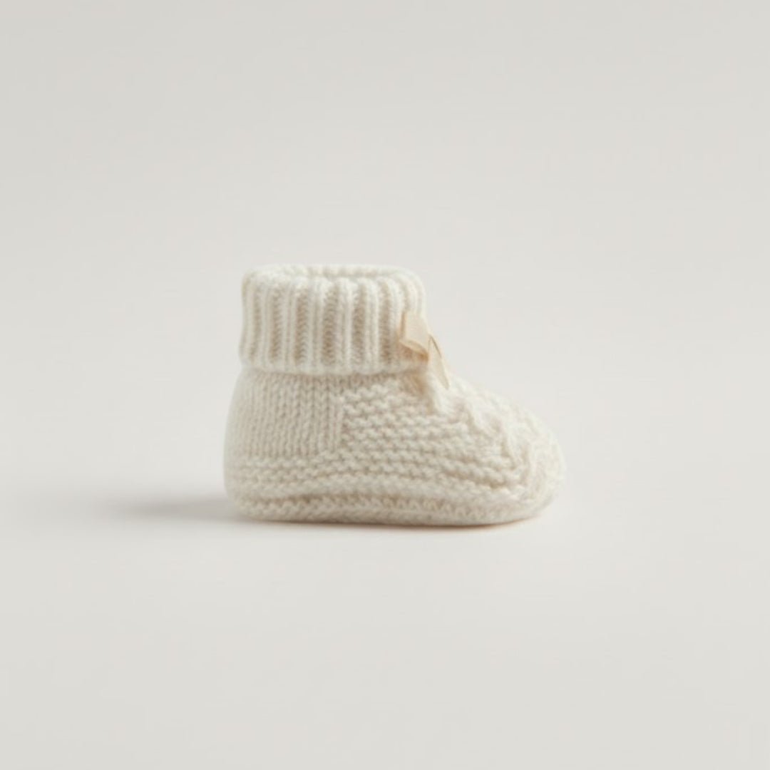 Babbucce fiocco panna - Piccino store