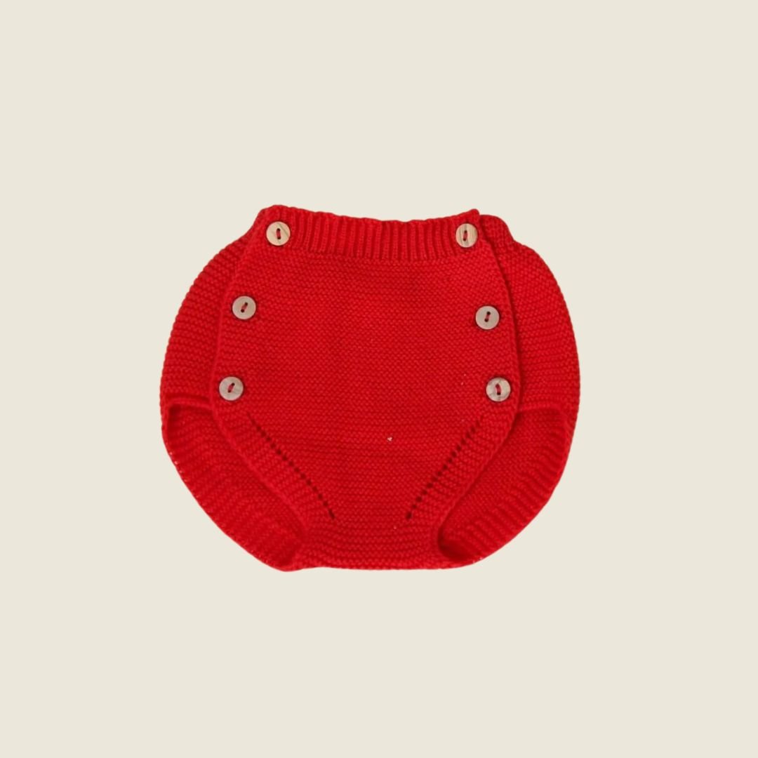 Copripannolino rosso maglia artigianale - Piccino store