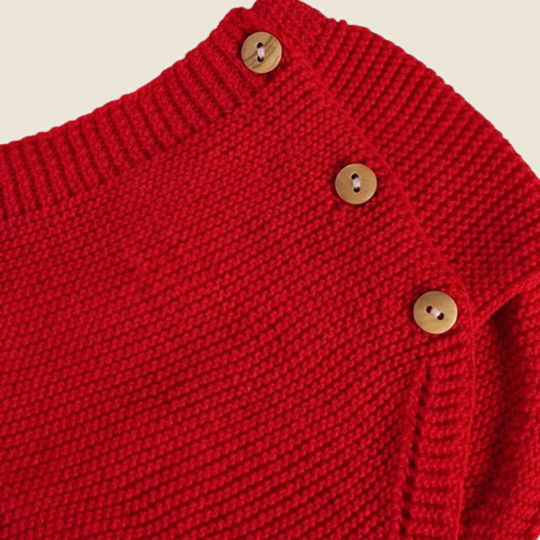 Copripannolino rosso maglia artigianale - Piccino store