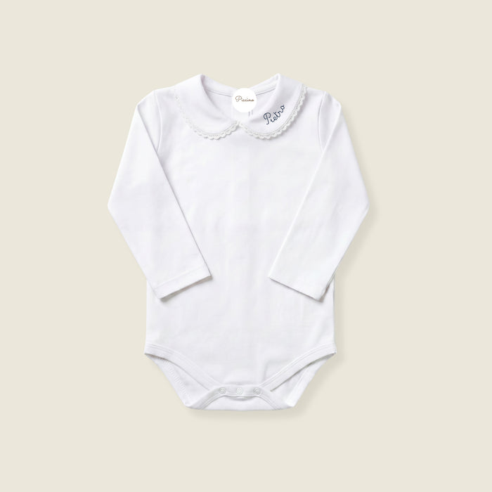 Bodysuit with long sleeve collar 