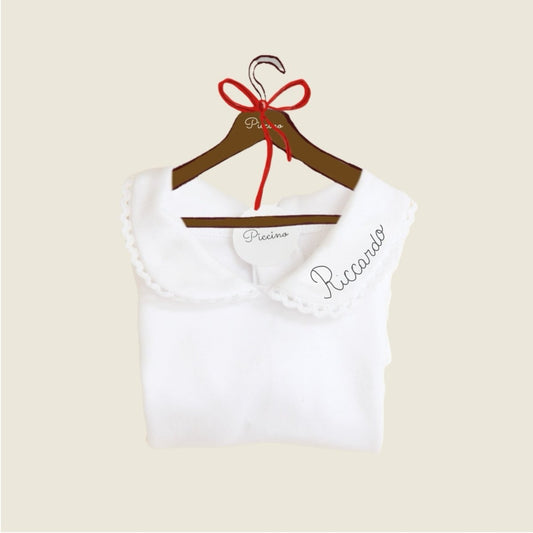 Body con colletto ricamo grigio - Piccino store