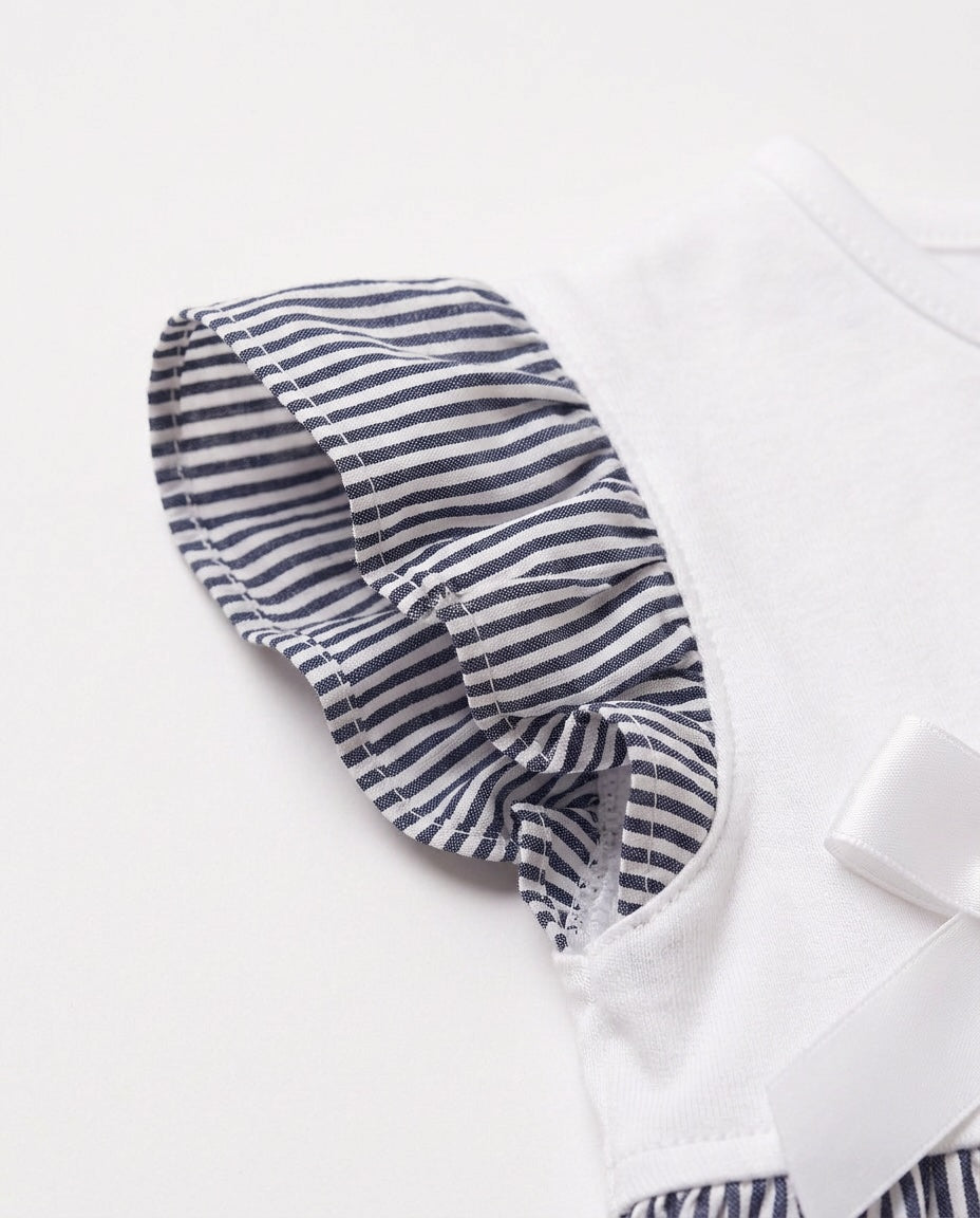 Completo farfalla righe blu