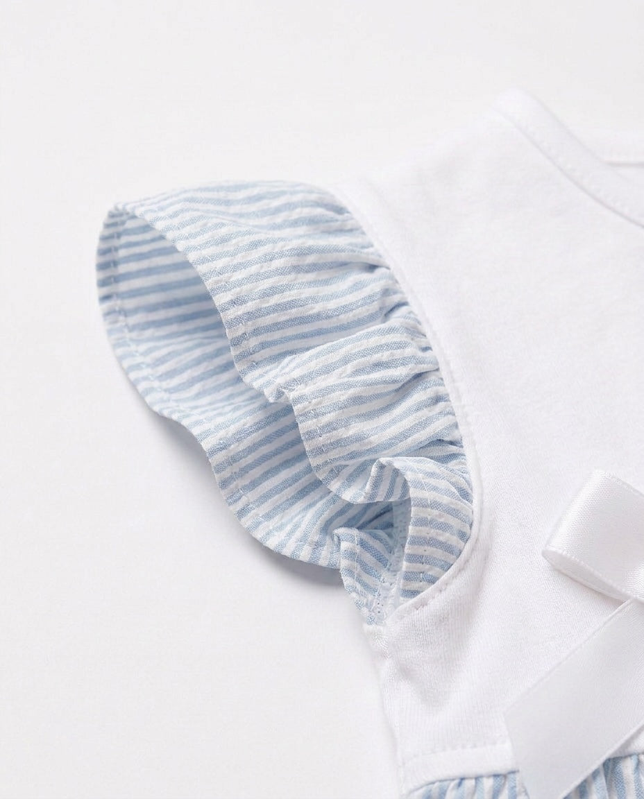 Completo farfalla righe azzurre