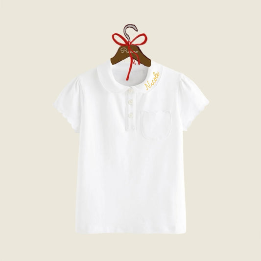 Polo flower bambina in cotone - Piccino store
