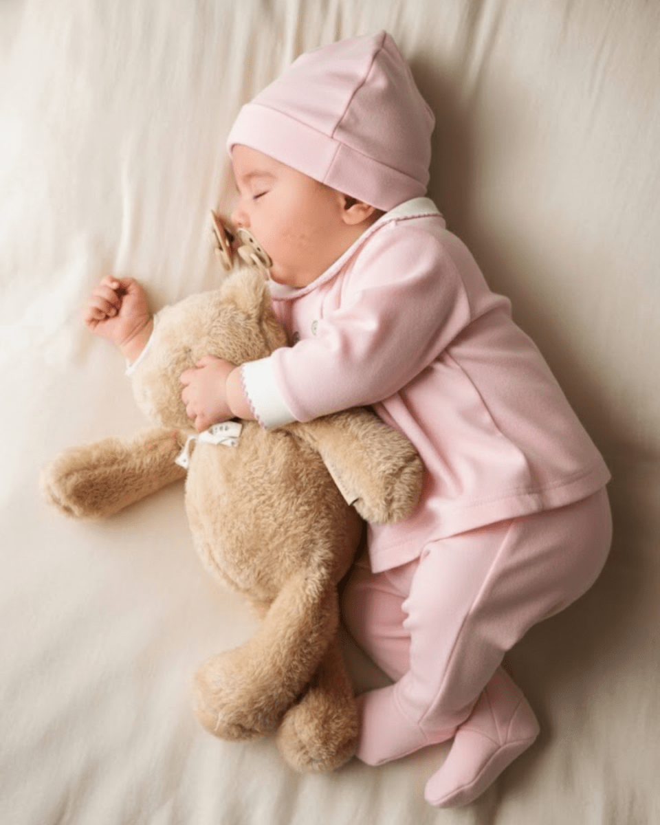 Completo in ciniglia rosa personalizzato - Piccino store