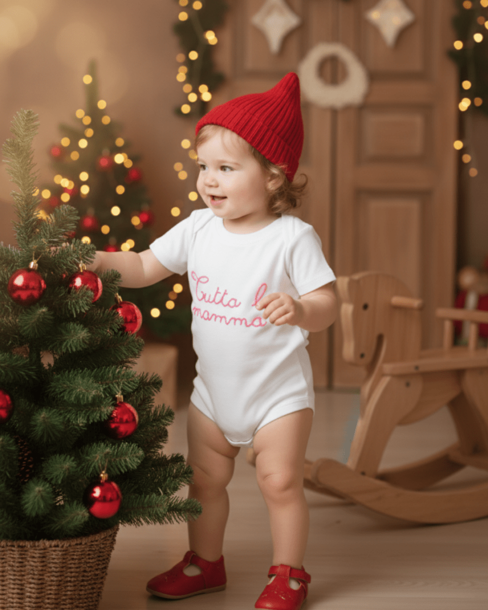 Body neonato personalizzato con frase ricamata - Piccino store