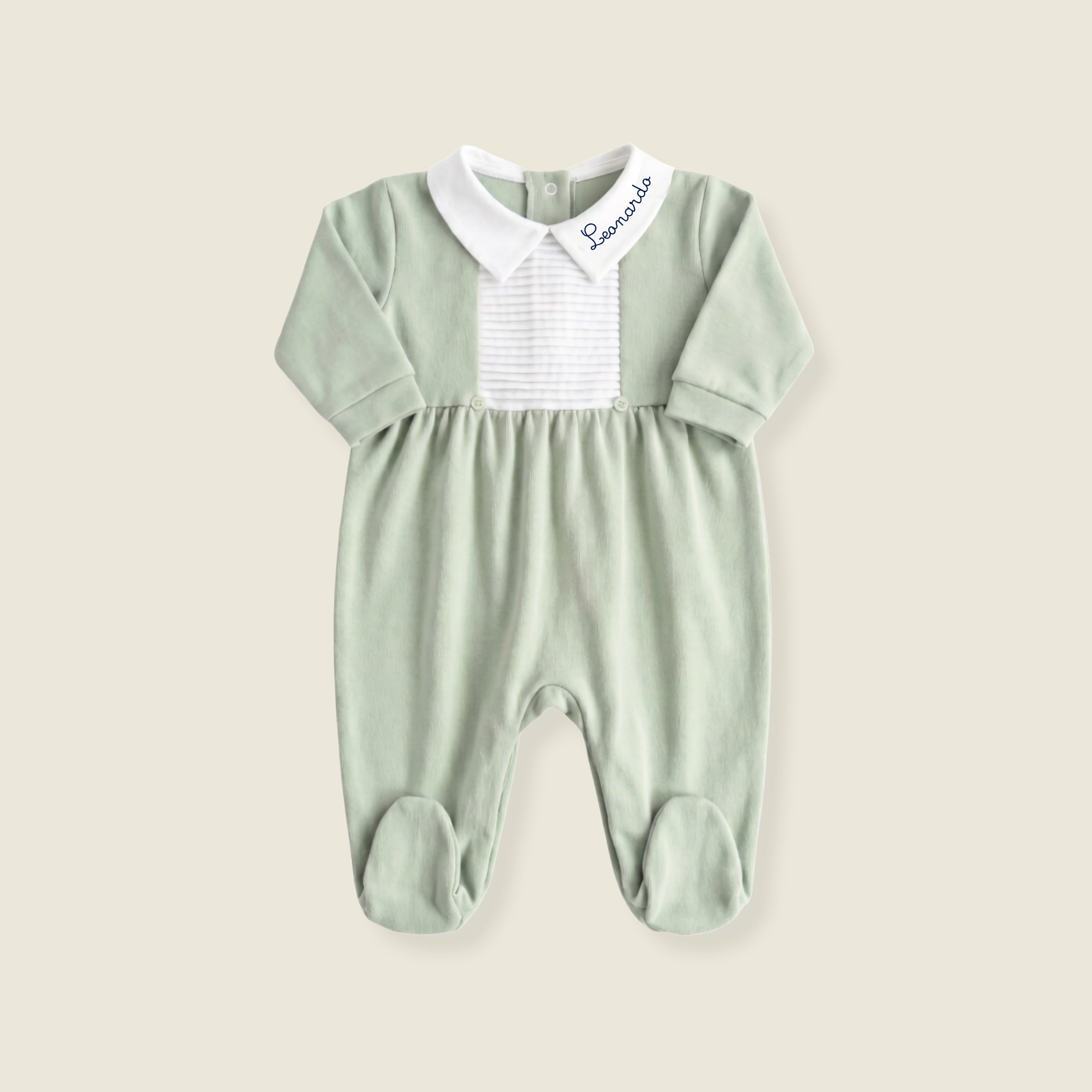 Romper with cotton collar 