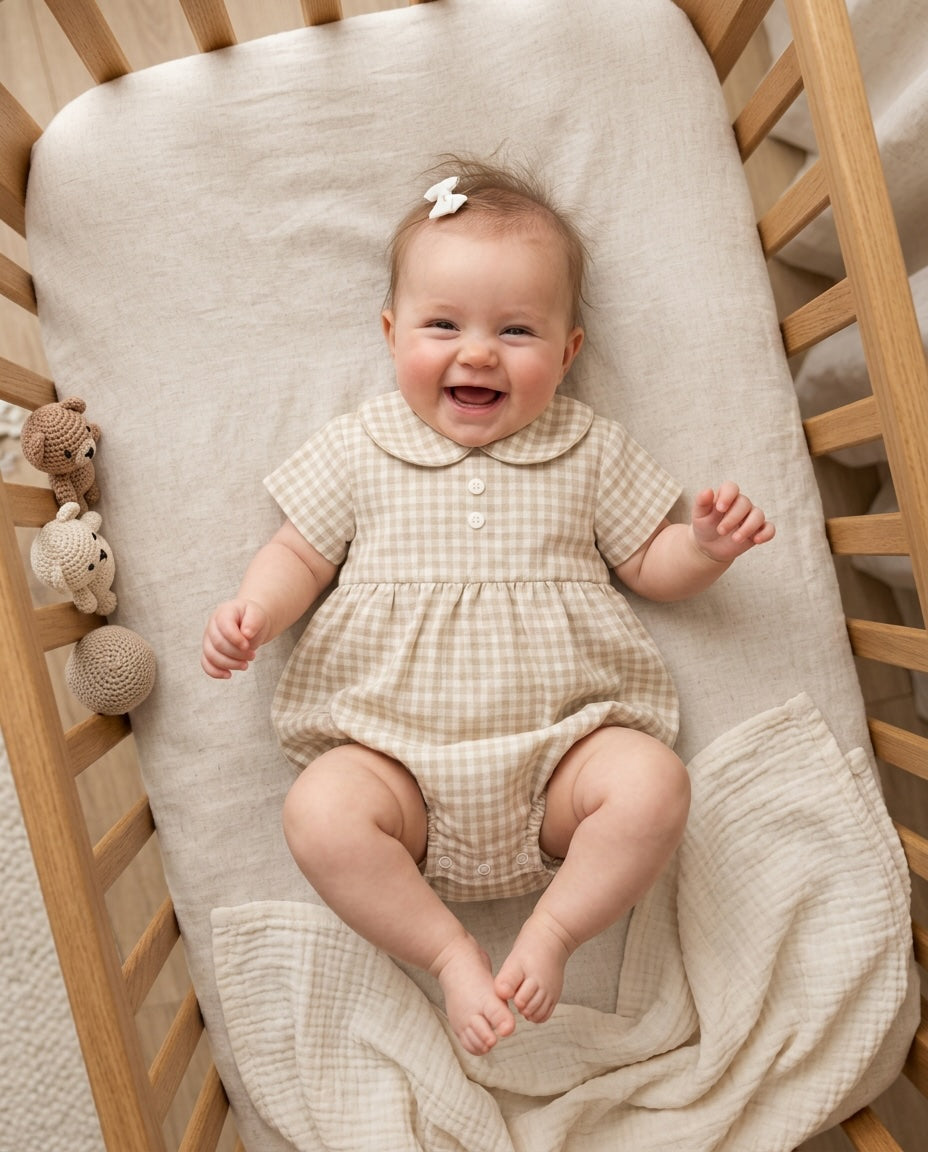 Pagliaccetto vichy beige