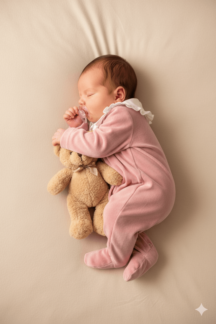 Tutina In Ciniglia Rosa Neonato Personalizzabile - Piccino