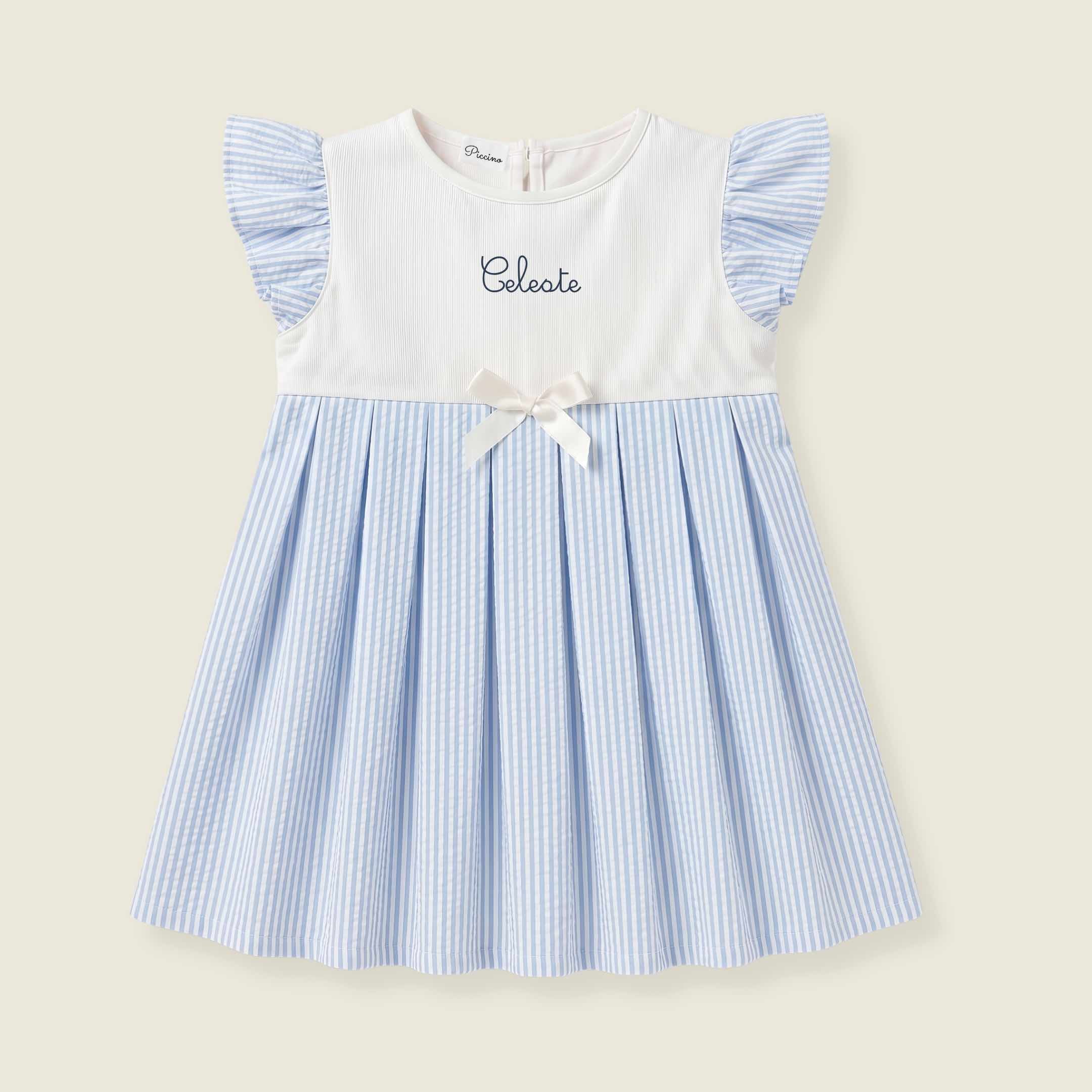 Cotone righe azzurre