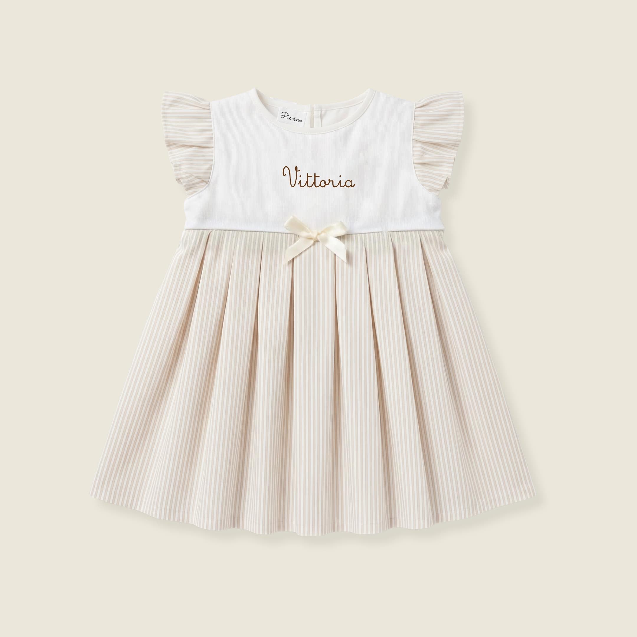 Cotone righe beige