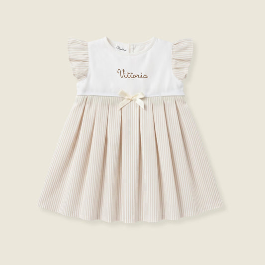 Cotone righe beige