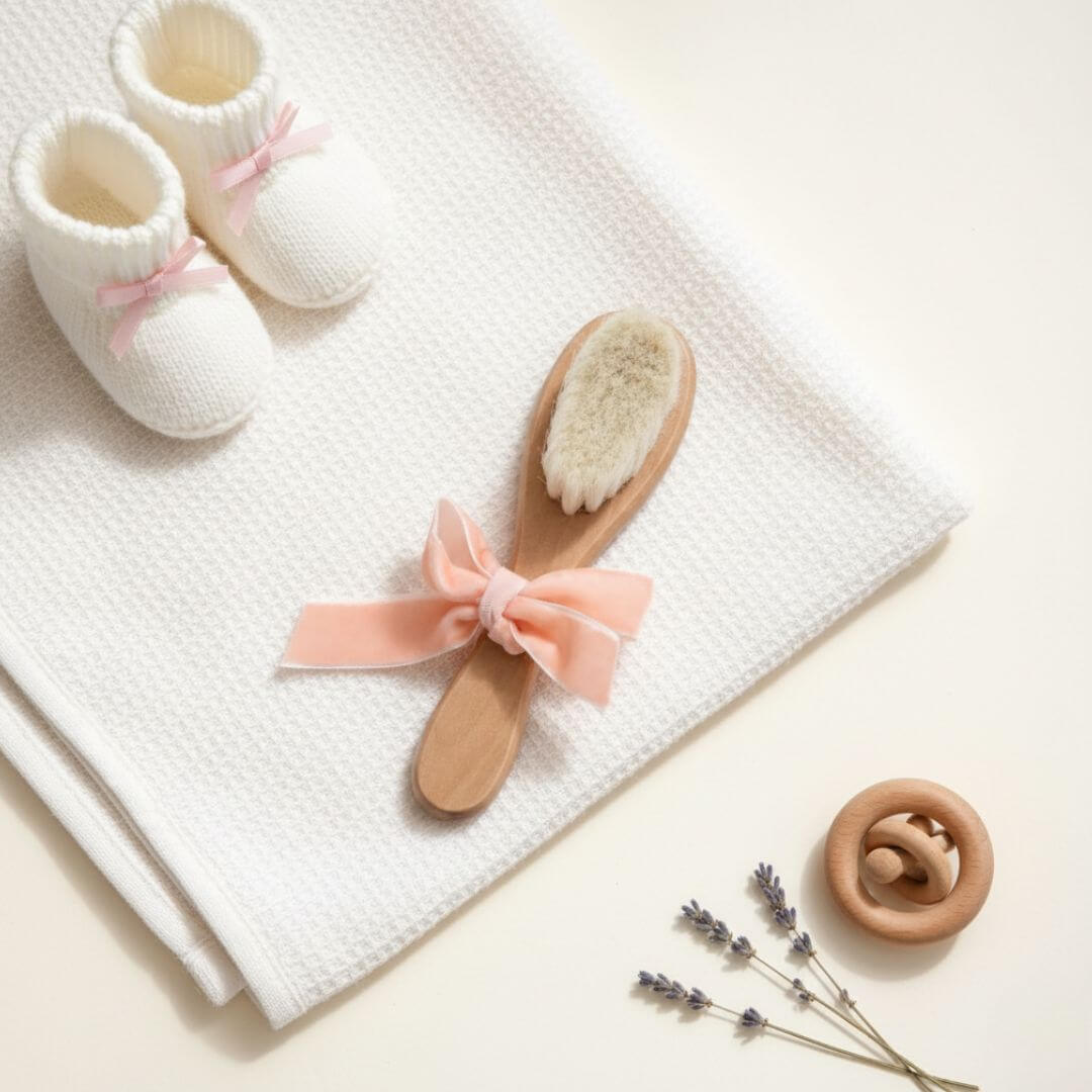 Spazzola fiocco rosa - Piccino store