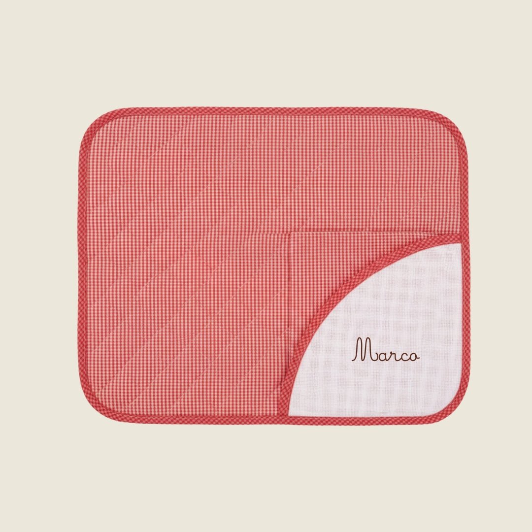 Set tovaglietta e tovagliolo rosso - Piccino store