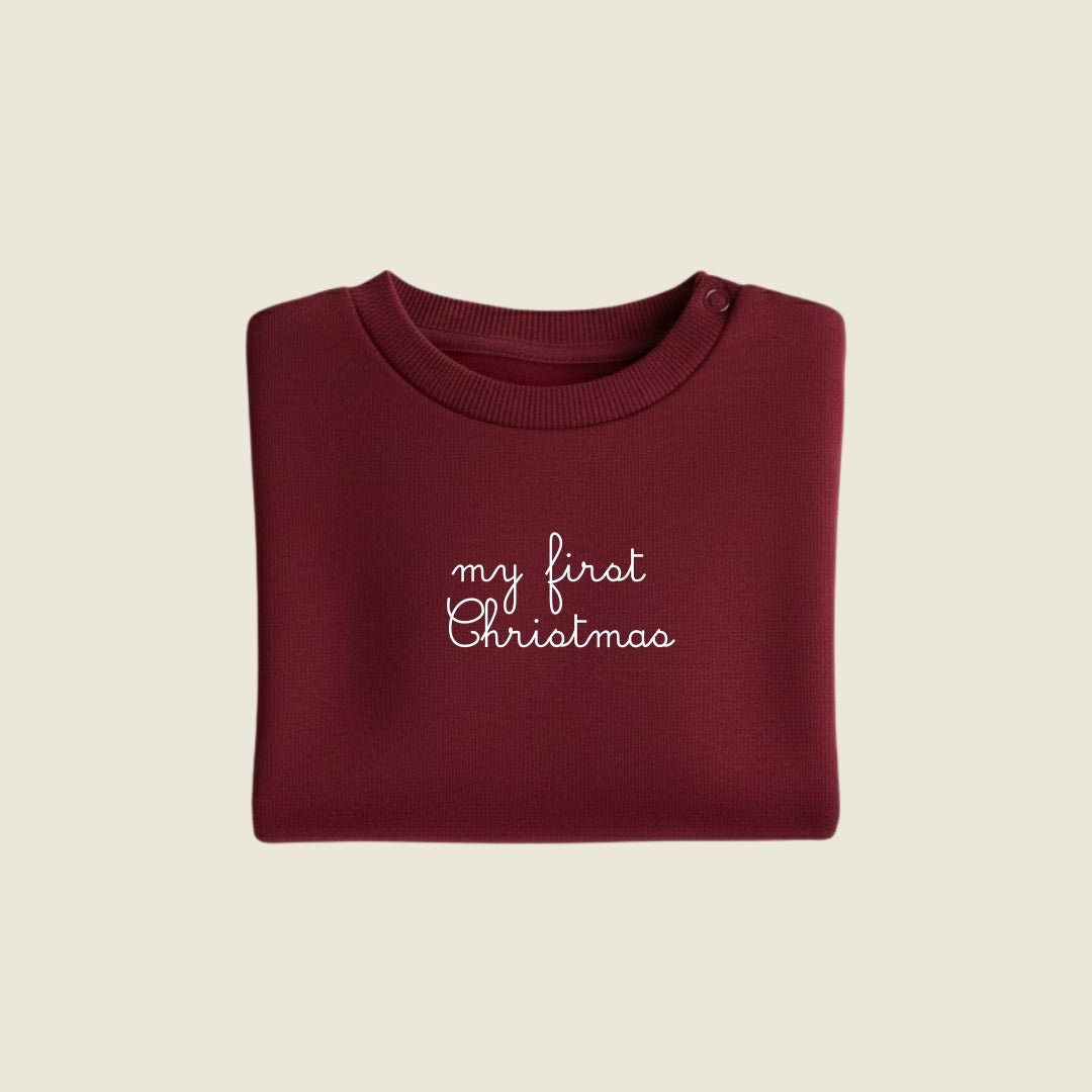 Felpa neonato bordeaux personalizzabile - Piccino