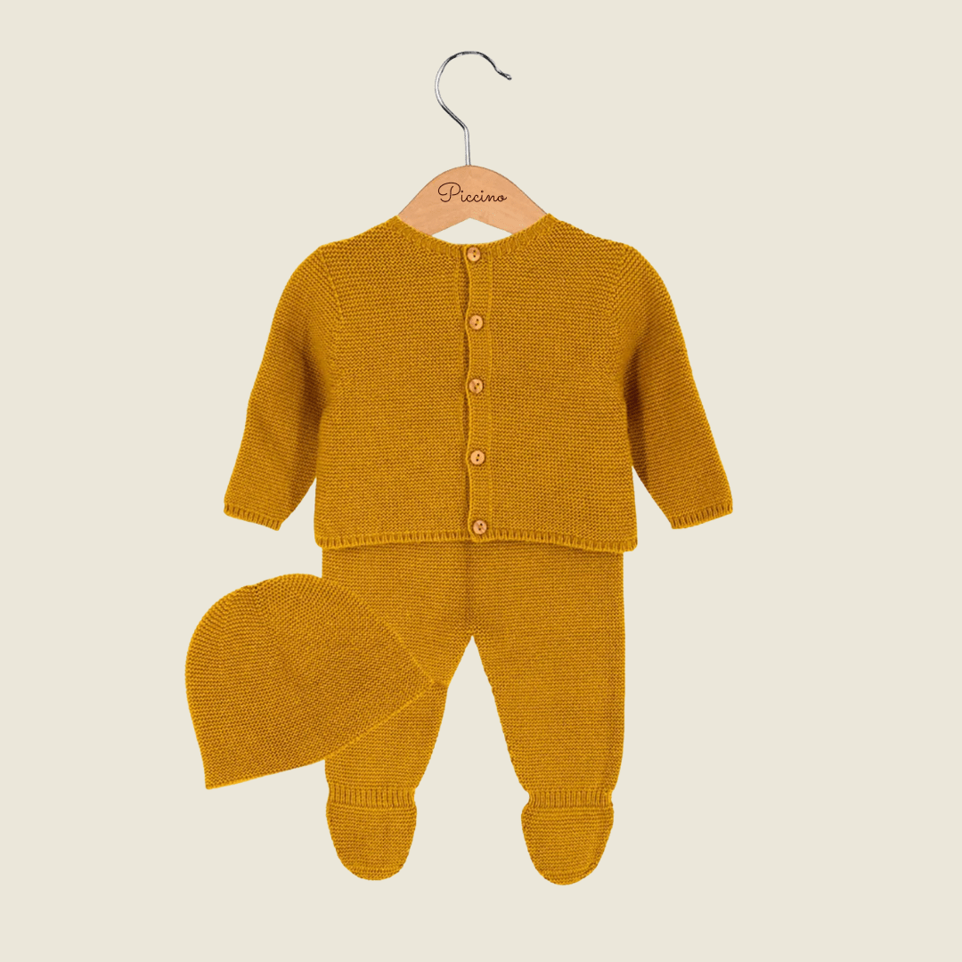 Completo senape in cashmere - Piccino store