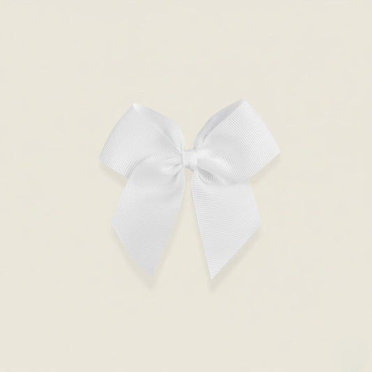 Fermaglio capelli con fiocco grosgrain bianco - Piccino store