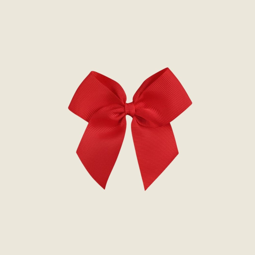 Fermaglio capelli con fiocco grosgrain rosso - Piccino store