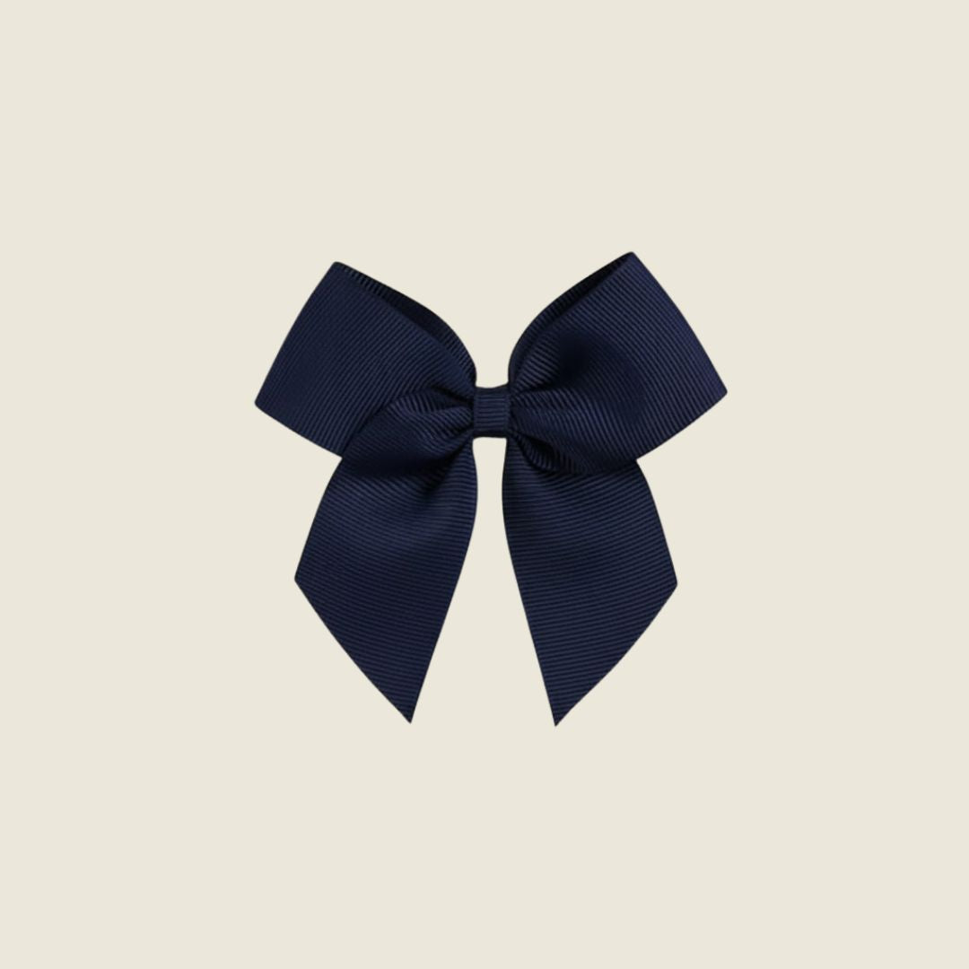 Fermaglio capelli con fiocco grosgrain blu - Piccino store