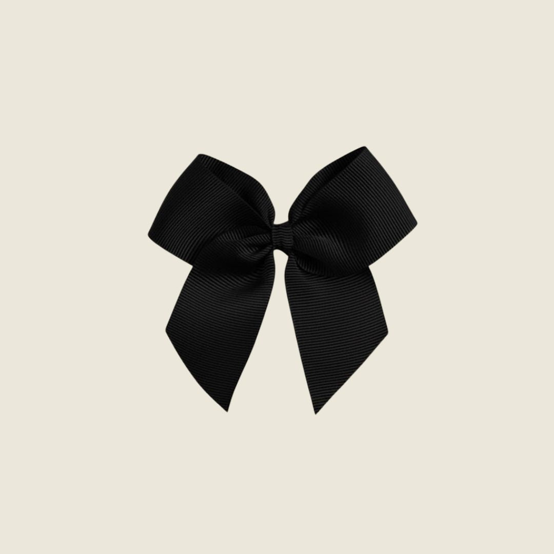Fermaglio capelli con fiocco grosgrain nero - Piccino store