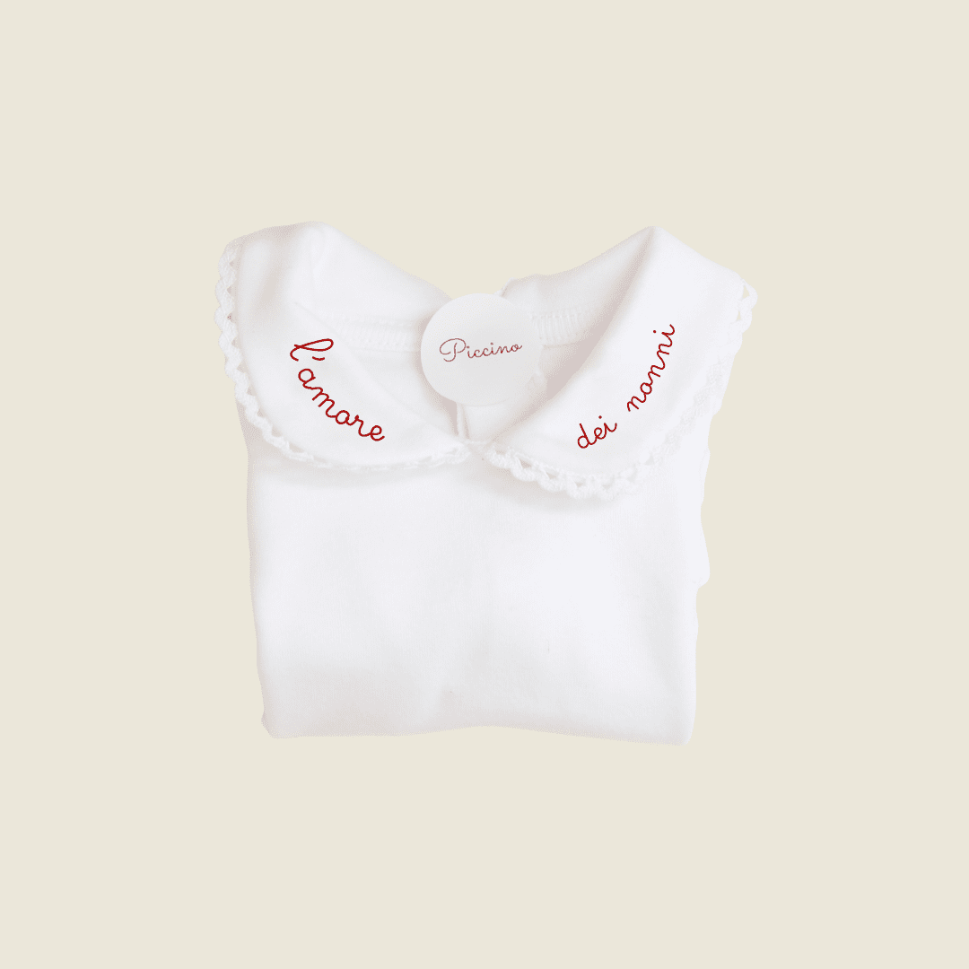 Body con colletto frase speciale - Piccino store
