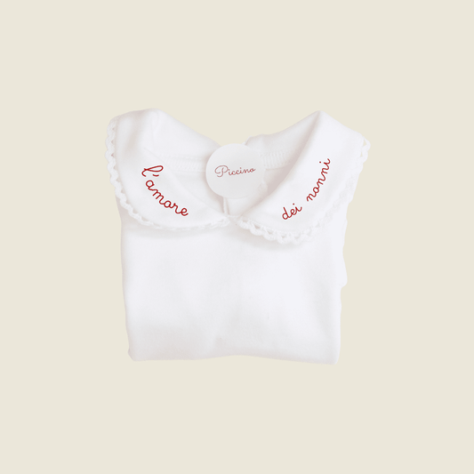 Body con colletto frase speciale - Piccino store