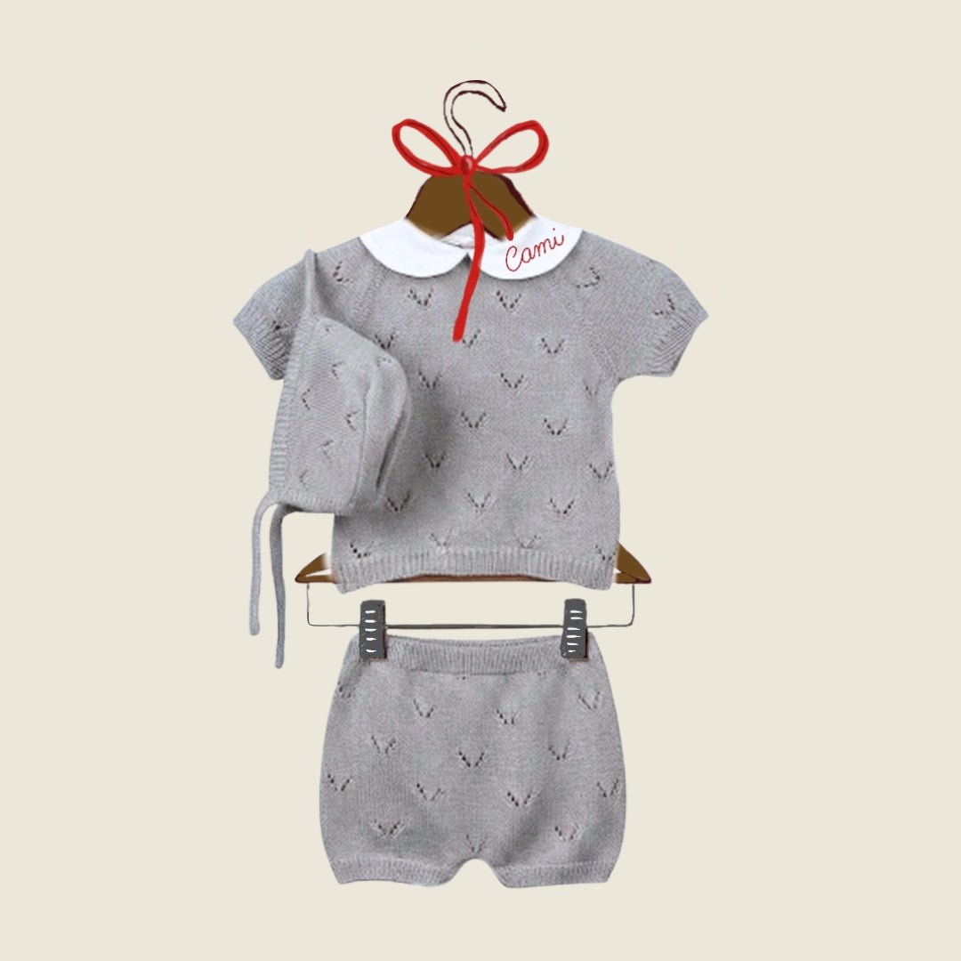 Set in cotone 3 pezzi grigio - Piccino store