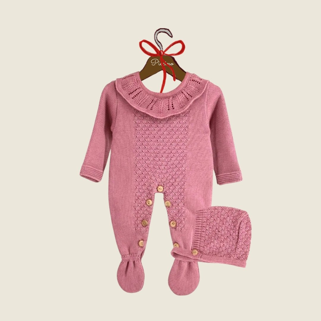 Tutina Bibi con piedini rosa antico - Piccino store