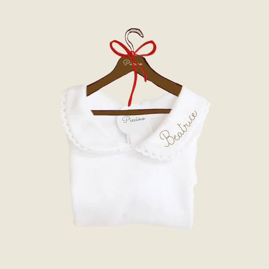 Body con colletto ricamo cammello - Piccino store