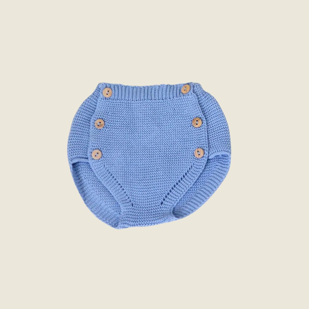 Copripannolino blu maglia artigianale - Piccino store