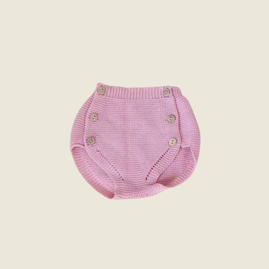 Copripannolino rosa antico maglia artigianale - Piccino store