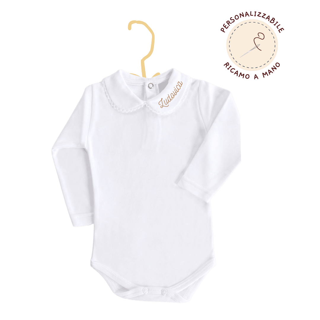 Petit Bateau Body Manica Lunga Con Colletto Per Bambino – Colore Thuya – Taglia 12 Mesi