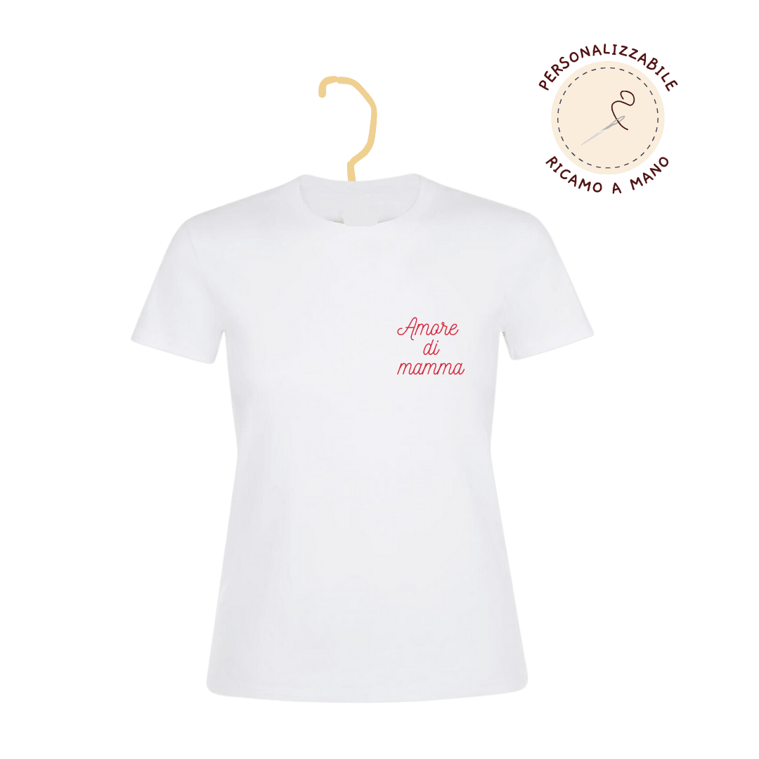 T-Shirt Donna Family – 100% Cotone Ring Spun – Regular Fit – Morbida E Traspirante – Taglie S-XL