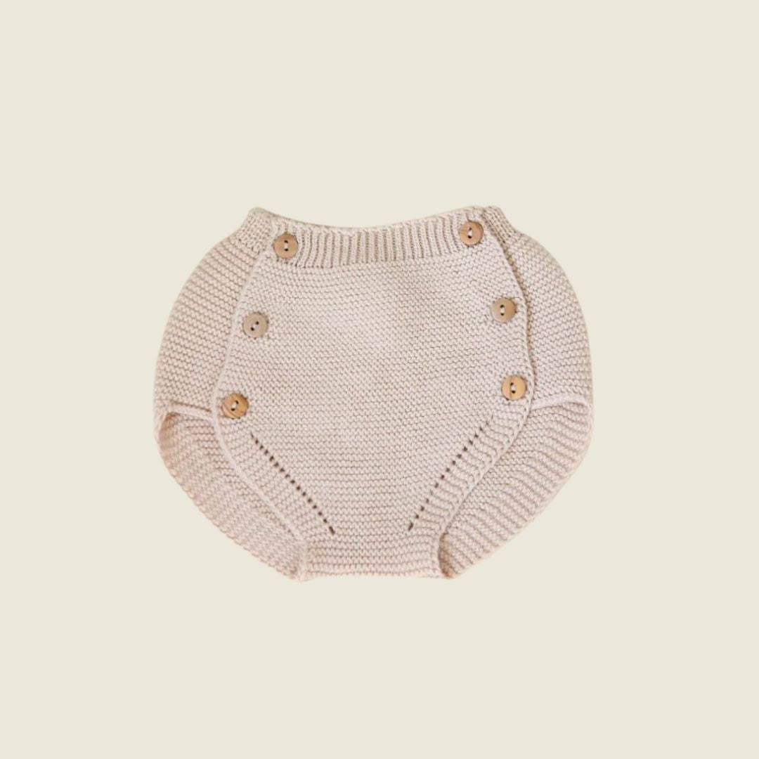 Copripannolino beige maglia artigianale - Piccino store