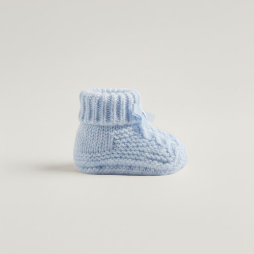 Babbucce fiocco azzurre - Piccino store