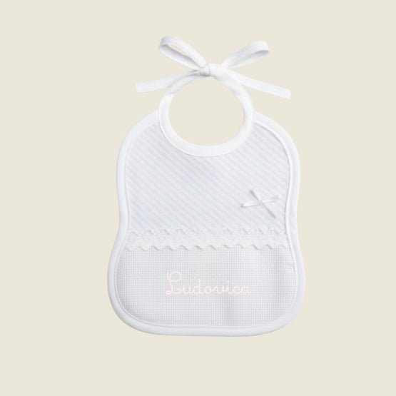 Bavaglino fiocco bianco - Piccino store