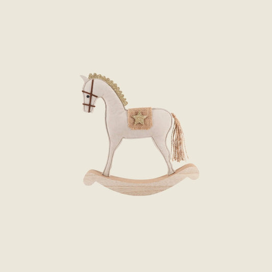 Cavallo a dondolo in legno portafortuna - Piccino store