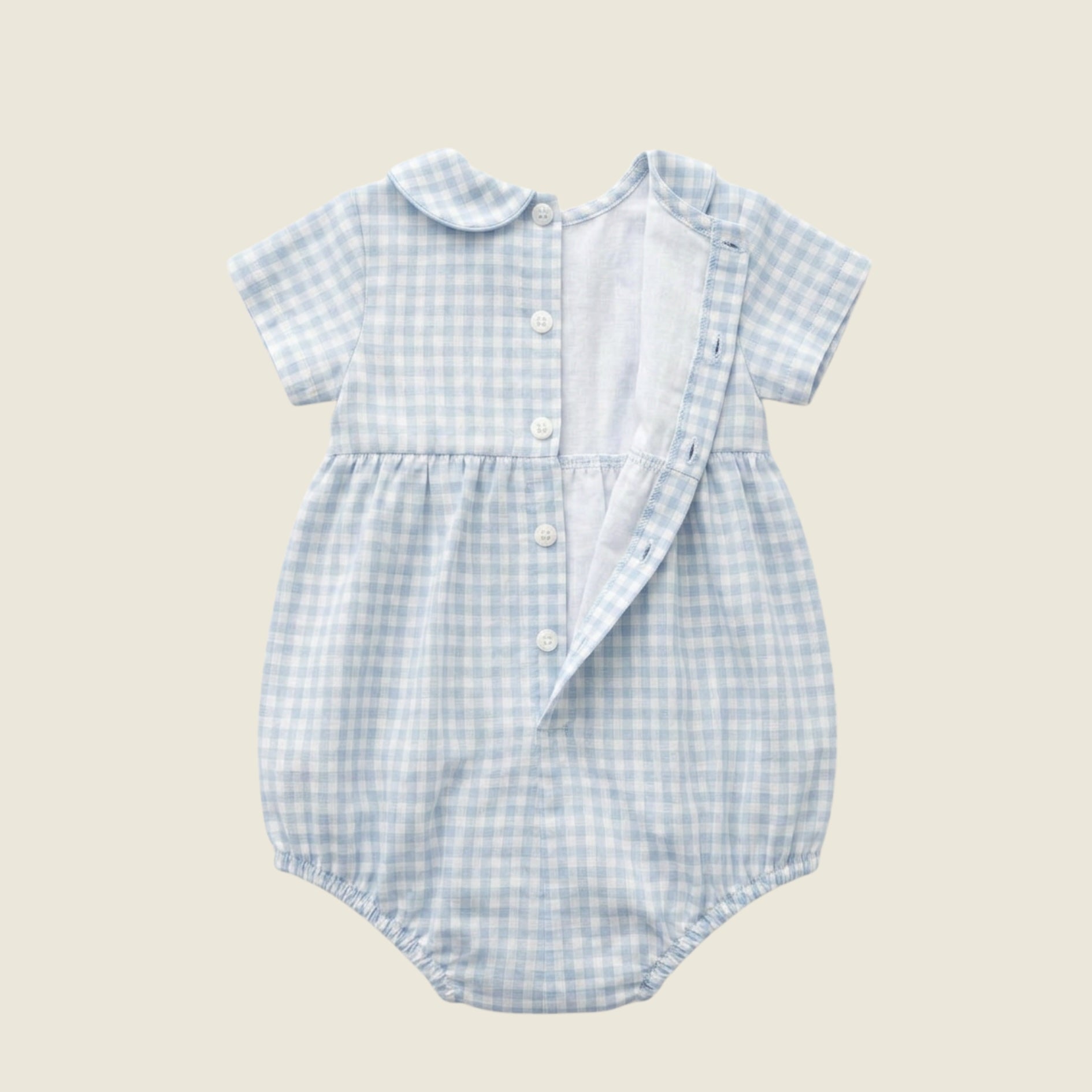 Pagliaccetto vichy azzurro